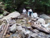 Mary crossing stream